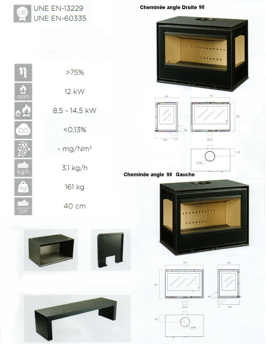 chemine en angle 98